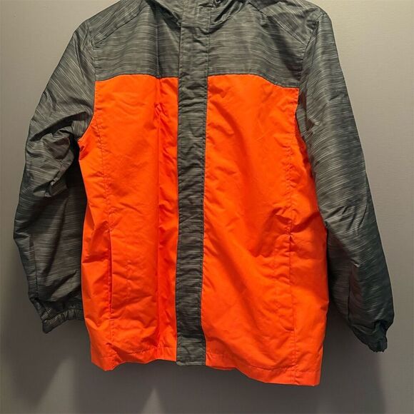 Faded Glory Other - Faded Glory Boys XL Orange Hooded Windbreaker Jacket Zipper Closure